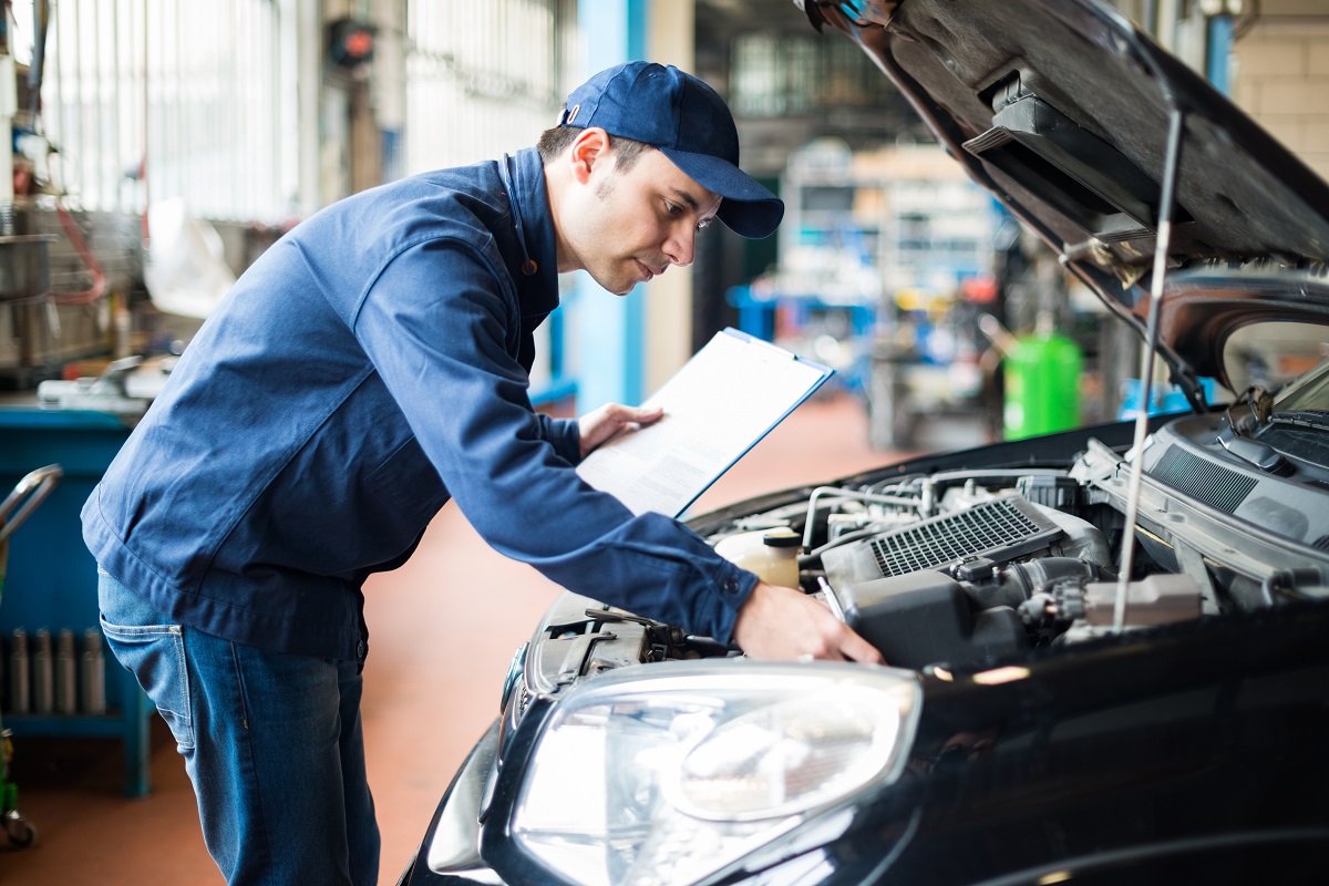 checking car engine